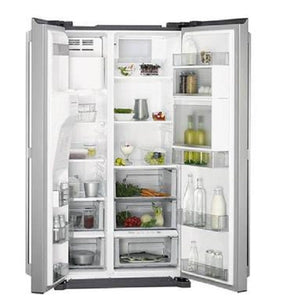 AEG 527L Fridge Freezer Side By Side Stainless Steel With Water Dispenser - Allsport