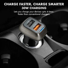 Load image into Gallery viewer, QC 3.0 Car Charger with 30-Watt Dual USB Ports
