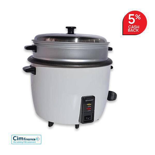 SHARP 1.8L Rice Cooker with Steamer & Coated Inner Pot - Allsport