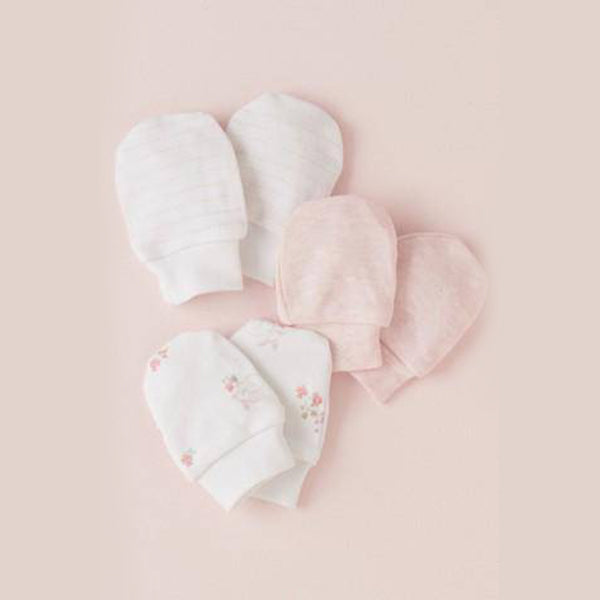 3PK PINK SCRATCH MITS (0MTH) - Allsport