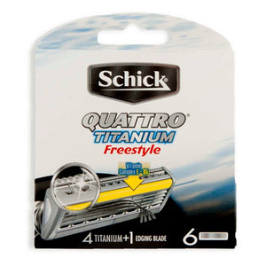 Schick Quattro Titanium Freestyle Razor Blades 6 pack