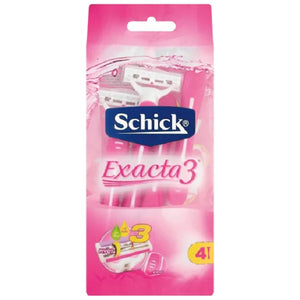 Schick Exacta 3 Womens Disposable Razor 4 Pack