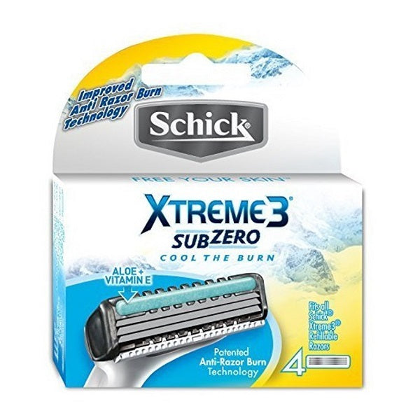 Schick Xtreme 3 Sub Zero Blades 4 Pack