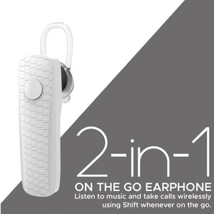 Shift Wireless Bluetooth v5.0 In-Ear Music Mono Noise Cancelling Earphones