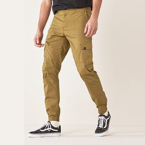 Tan Brown Slim Fit Stretch Utility Trousers
