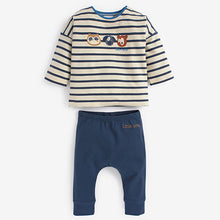 Load image into Gallery viewer, Navy Blue Character Baby 2 Pack T-Shirt &amp; Leggings Set (0mths-18mths)
