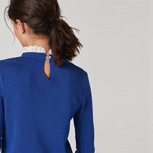 Load image into Gallery viewer, Blue Frill Collar Layer Jumper
