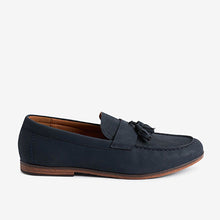 Load image into Gallery viewer, Navy Blue Tassel Loafers
