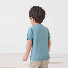 Load image into Gallery viewer, Blue Short Sleeve Argyle Pattern Knitted Polo Shirt (3mths-5yrs)
