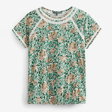 Load image into Gallery viewer, Morriis &amp; Co Green Honeysuckle Bubblehem Raglan T-Shirt
