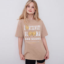 Load image into Gallery viewer, Neutral brown Flower Slogan T-Shirt (3-12yrs)

