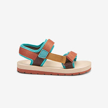 Load image into Gallery viewer, Colour Block Rust Strap Touch Fastening Trekker Sandals (Older Boys)
