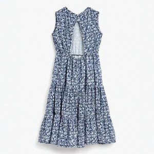 Blue Floral Tiered Maxi Dress (3-12yrs)