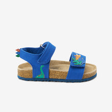 Load image into Gallery viewer, Blue Colbalt Dino Corkbed Comfort Sandals (Younger Boys)
