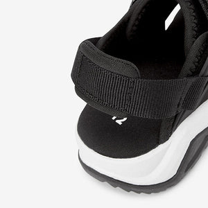 Black/White Strap Touch Fastening Trekker Sandals (Older Boys)