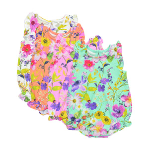 Bright Floral 4 Pack Romper (0mth-18mths)