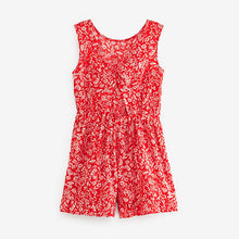 Load image into Gallery viewer, Red Floral Printed Playsuit (3-12yrs)
