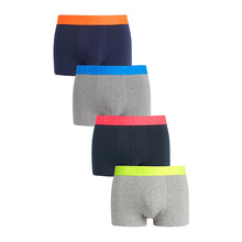 Load image into Gallery viewer, Multi Neon Waistband Hipster Boxers 4 Pack
