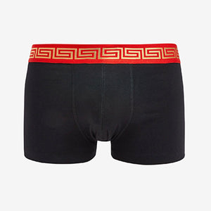Black Gold Pattern Waistband Hipster Boxers 4 Pack