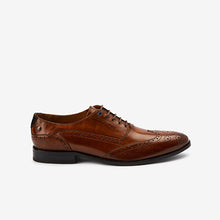 Load image into Gallery viewer, Dark Tan Leather Wing Cap Brogues
