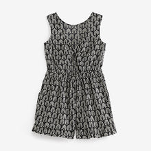 Load image into Gallery viewer, Black Printed Playsuit (3-12yrs)
