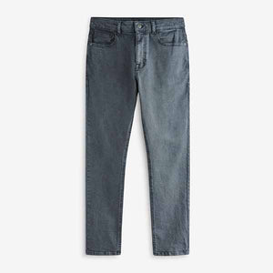 Grey Slim Fit Coloured Stretch Jeans