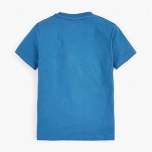Blue Football Flippy Sequin Short Sleeve T-Shirt (3-12yrs)