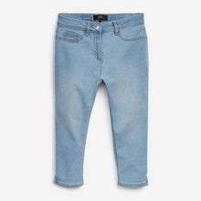 Load image into Gallery viewer, Mid Blue Pedal Pusher Cropped Jeans
