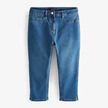 Load image into Gallery viewer, Dark Blue Pedal Pusher Cropped Jeans
