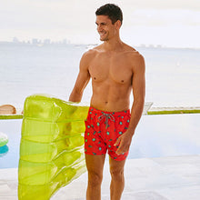 Load image into Gallery viewer, Red Turtle Printed Swim Shorts
