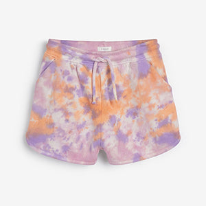 Pink/Purple Tie Dye Jersey Shorts (3-12yrs)