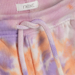 Pink/Purple Tie Dye Jersey Shorts (3-12yrs)