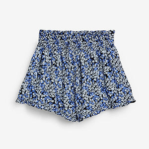 Blue Floral Print Shorts (3-12yrs)