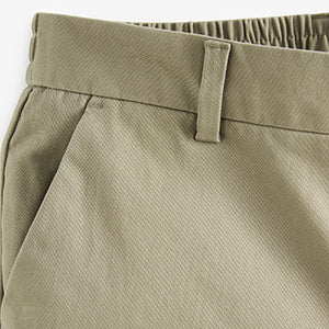 Stone Natural Elasticated Wait Stretch Chino Trousers