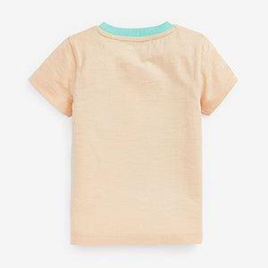 Peach Pink Smile Short Sleeve Character T-Shirt (3mths-5yrs)
