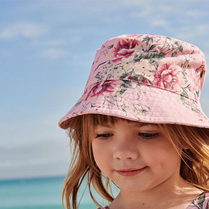 Pink 2 Pack Bucket Hats (3mths-6yrs)