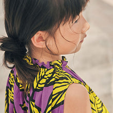 Load image into Gallery viewer, Purple Leaf Printed Trapeze Dress (3-12yrs)
