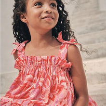 Load image into Gallery viewer, Pink Swirl Print Tie Shoulder Dress (3-12yrs)
