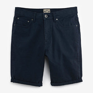 Navy Blue Slim Fit 5 Pocket Motion Flex Stretch Chino Shorts