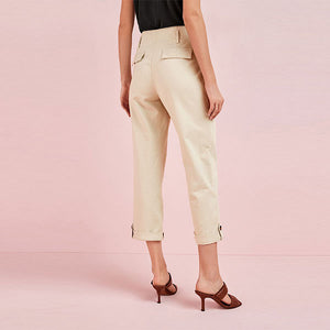 Stone Neutral Patch Pocket Trousers