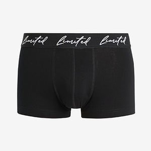 Black/Khaki Limited Waistband Hipster Boxers 4 Pack