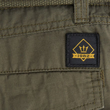 Load image into Gallery viewer, Khaki Green Belted Cargo Shorts
