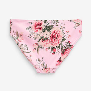 Pink Floral Tie Shoulder Bikini (3-12yrs)