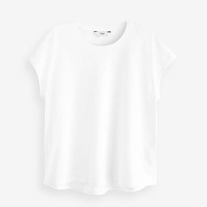 White Short Sleeve Slub T-Shirt