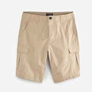 Stone Straight Fit Cotton Cargo Shorts
