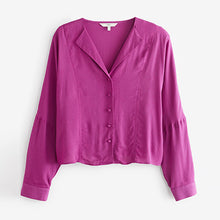 Load image into Gallery viewer, Fuchsia Long Sleeve V-Neck Top
