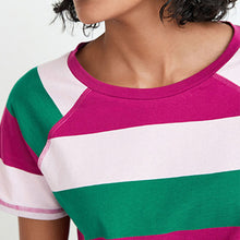 Load image into Gallery viewer, Pink/Green Short Sleeve Raglan T-Shirt
