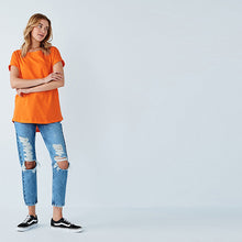 Load image into Gallery viewer, Orange Cap Sleeve T-Shirt

