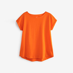 Orange Cap Sleeve T-Shirt