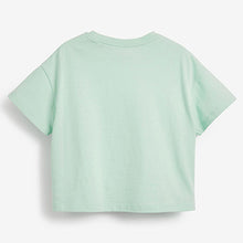 Load image into Gallery viewer, Mint Green Cat Appliqué T-Shirt (3mths-6yrs)

